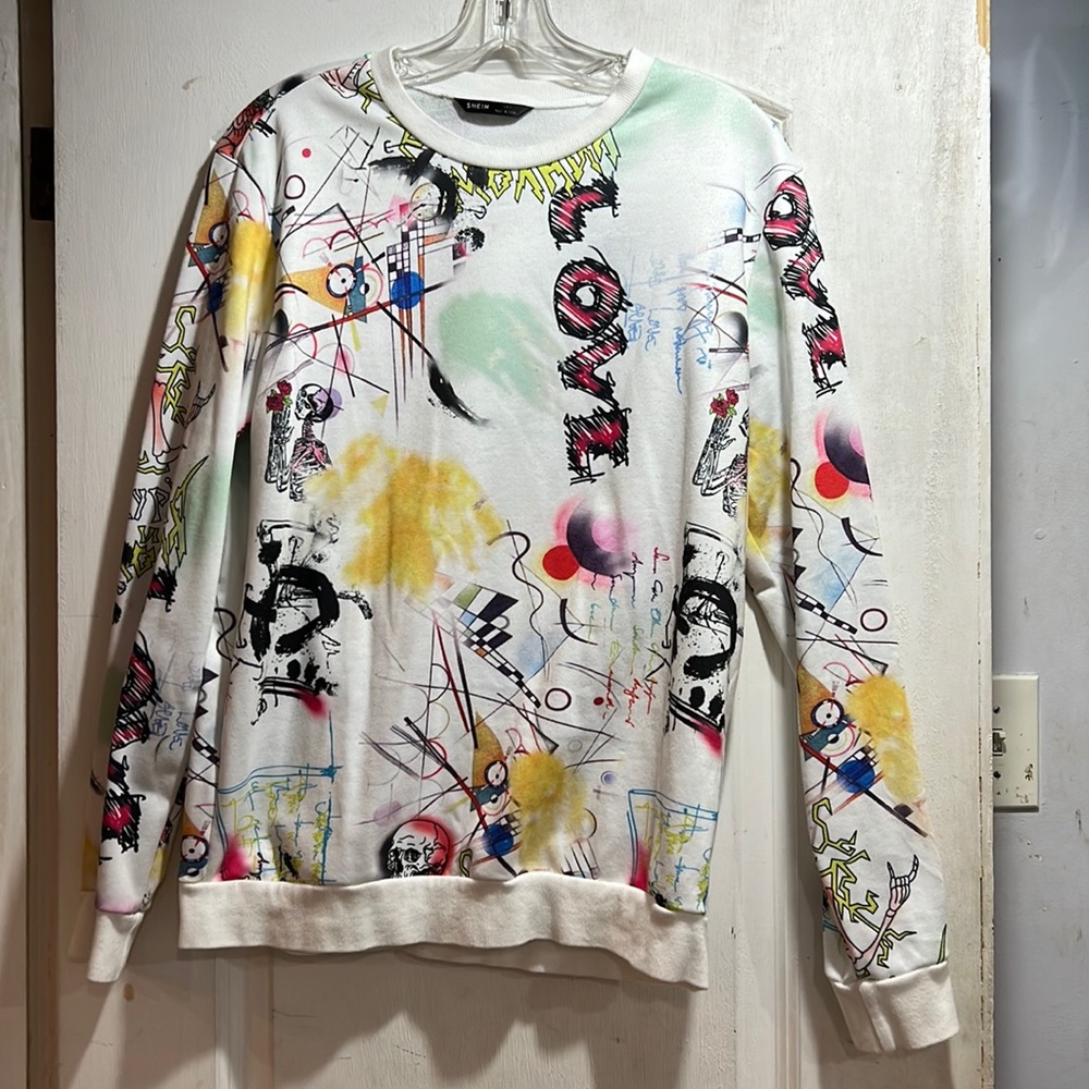 WHITE SHEIN SWEATER